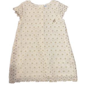 Mayoral White crochet daisy dress in size 24 months